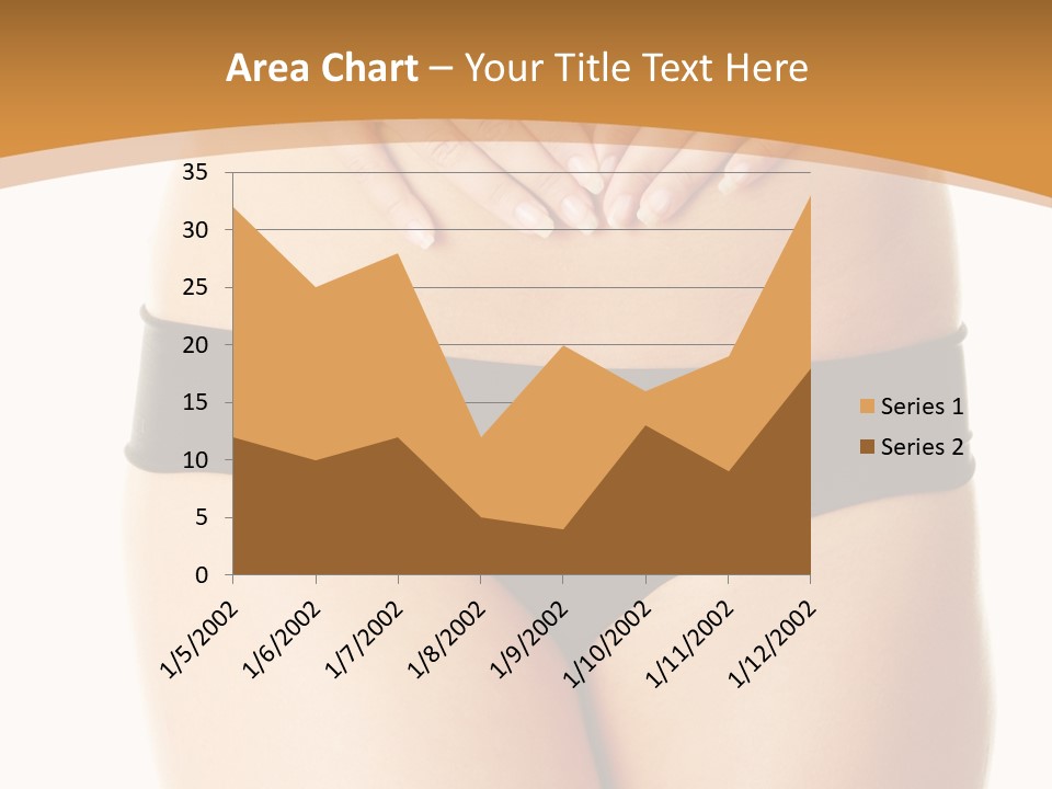 A Woman's Stomach With Her Hands On Her Stomach PowerPoint Template