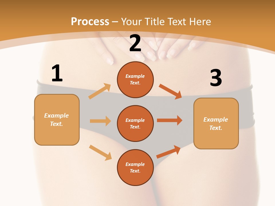 A Woman's Stomach With Her Hands On Her Stomach PowerPoint Template