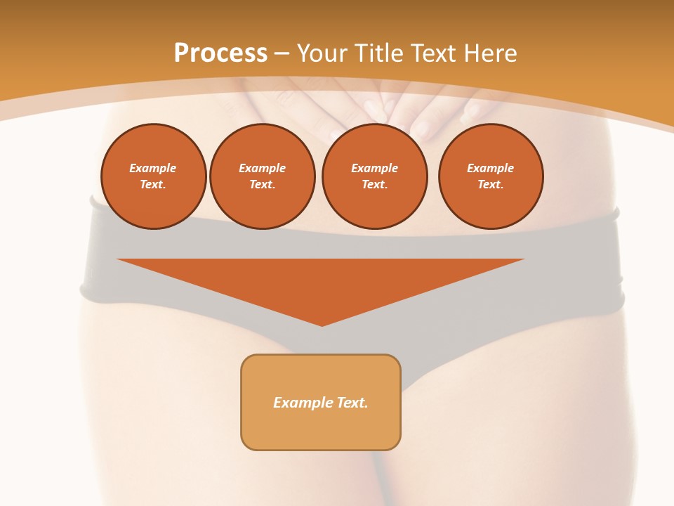 A Woman's Stomach With Her Hands On Her Stomach PowerPoint Template
