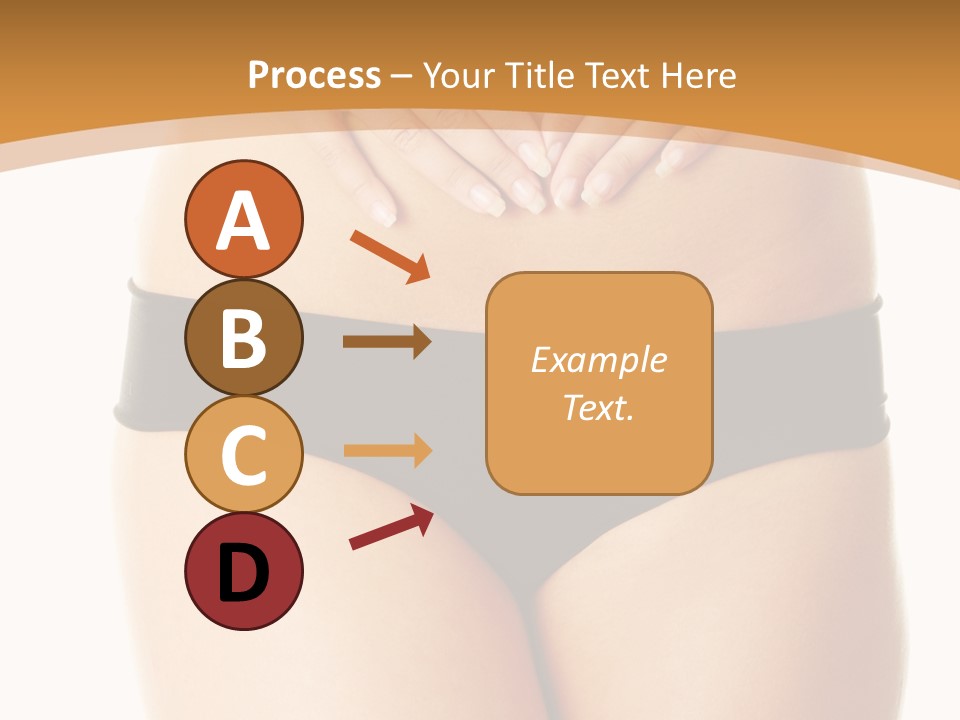 A Woman's Stomach With Her Hands On Her Stomach PowerPoint Template