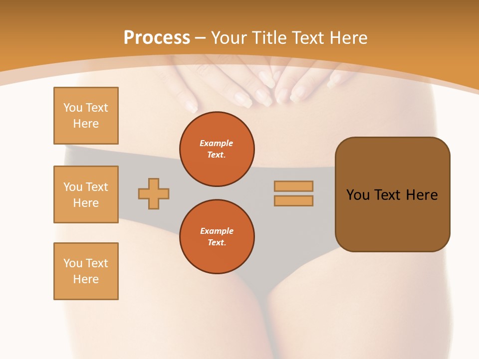 A Woman's Stomach With Her Hands On Her Stomach PowerPoint Template