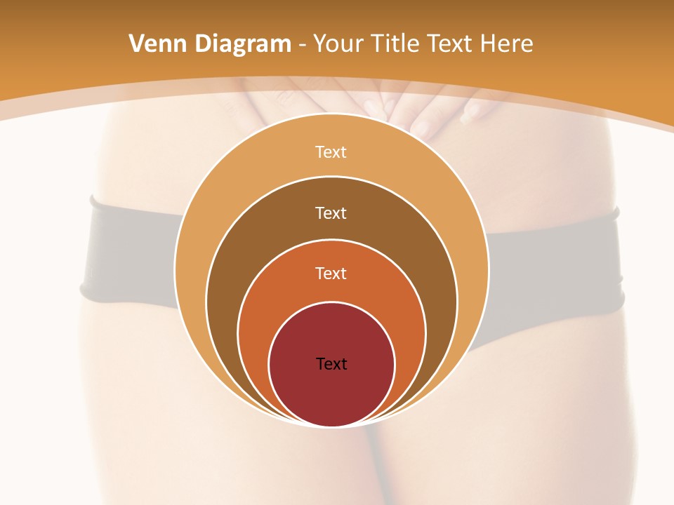 A Woman's Stomach With Her Hands On Her Stomach PowerPoint Template