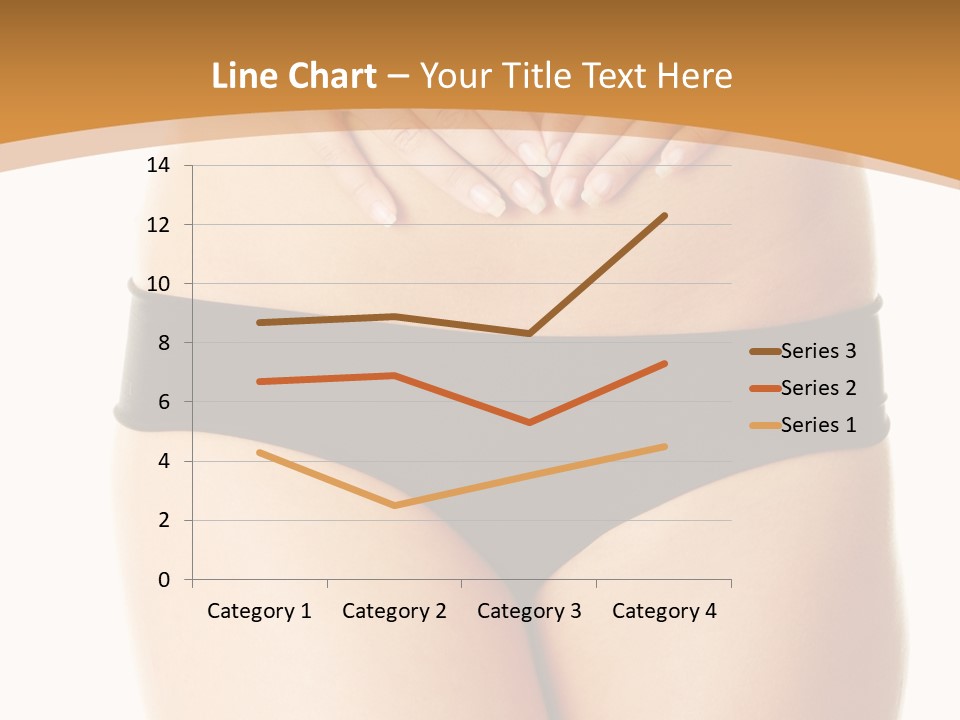 A Woman's Stomach With Her Hands On Her Stomach PowerPoint Template