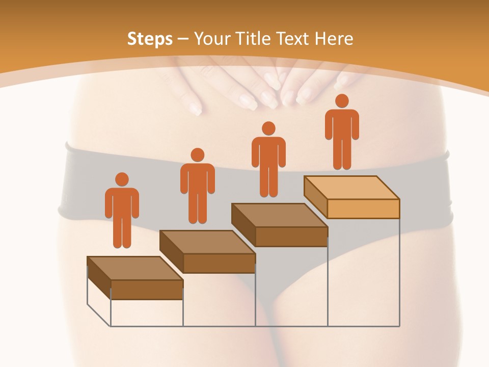 A Woman's Stomach With Her Hands On Her Stomach PowerPoint Template