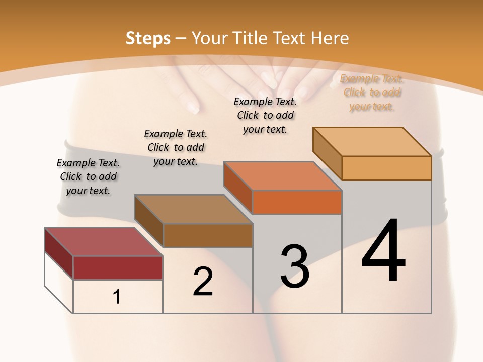 A Woman's Stomach With Her Hands On Her Stomach PowerPoint Template