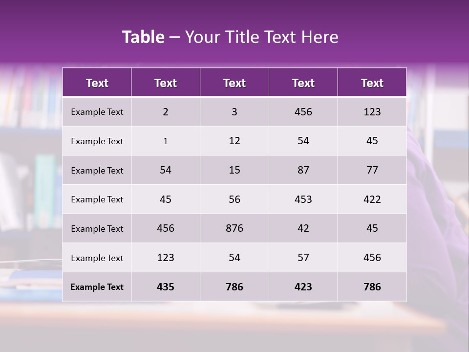 Two Girls Are Writing In A Book In A Library PowerPoint Template