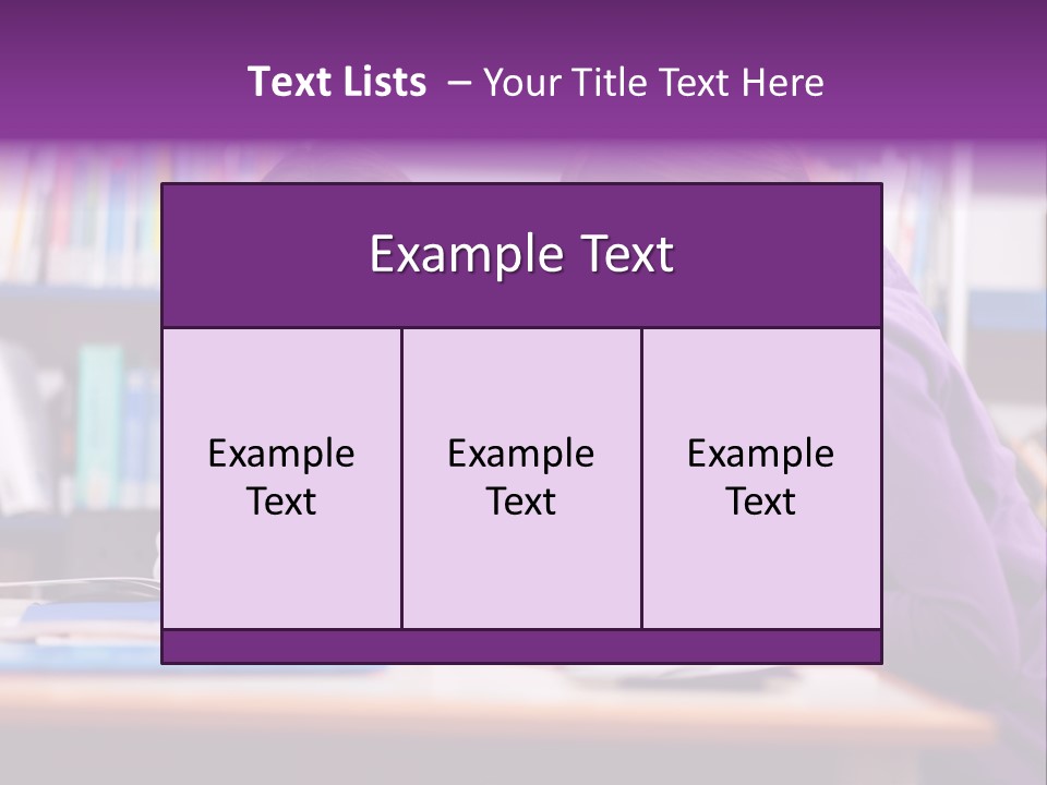 Two Girls Are Writing In A Book In A Library PowerPoint Template