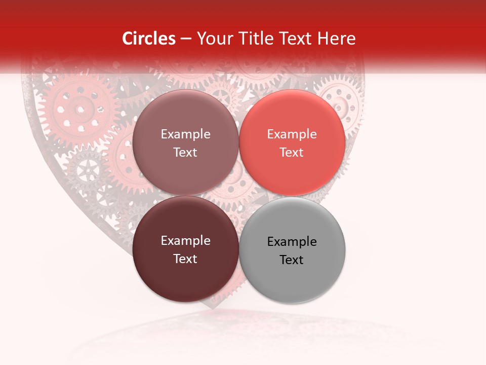A Heart Made Out Of Gears On A White Background PowerPoint Template
