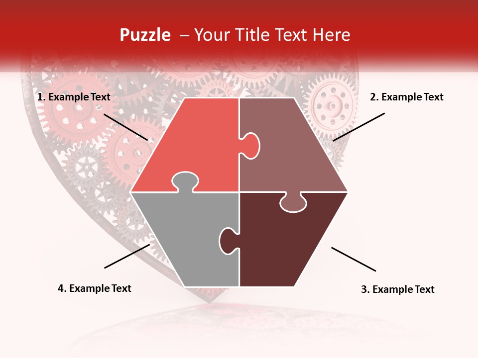 A Heart Made Out Of Gears On A White Background PowerPoint Template