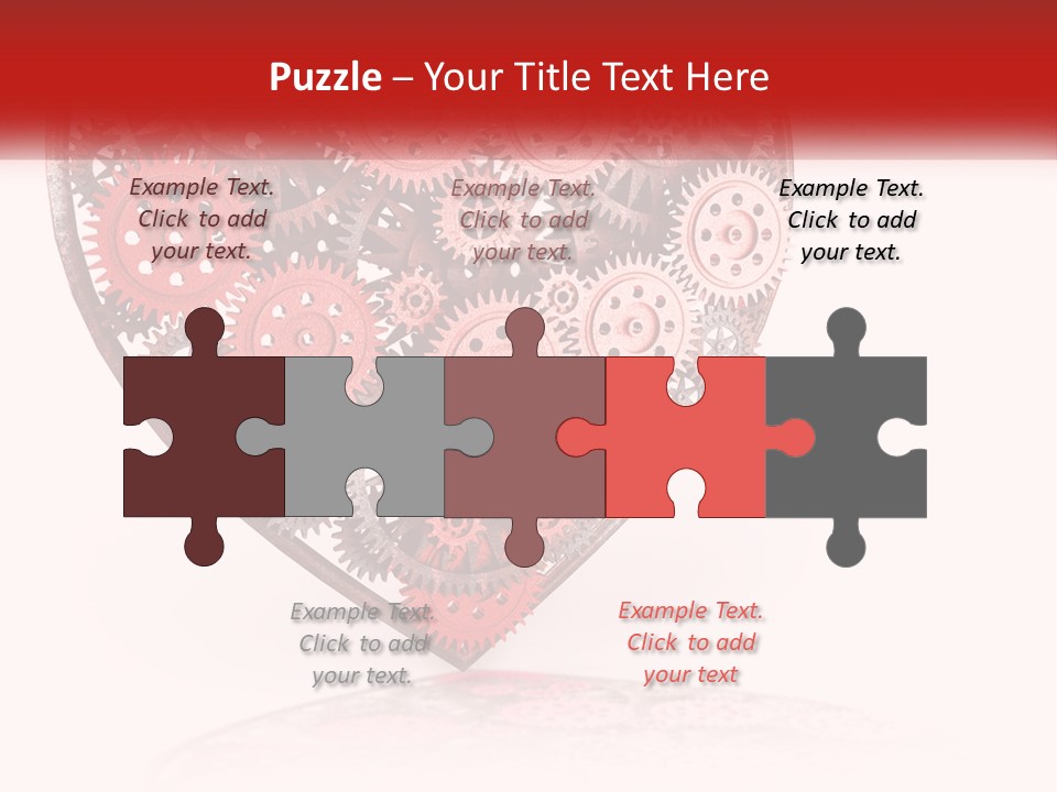 A Heart Made Out Of Gears On A White Background PowerPoint Template