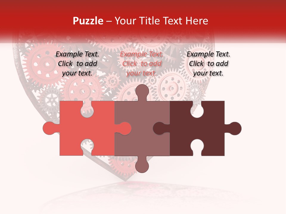 A Heart Made Out Of Gears On A White Background PowerPoint Template