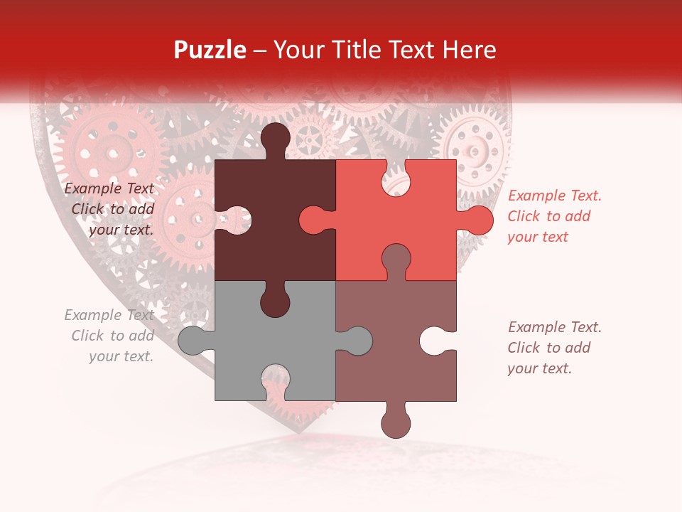 A Heart Made Out Of Gears On A White Background PowerPoint Template