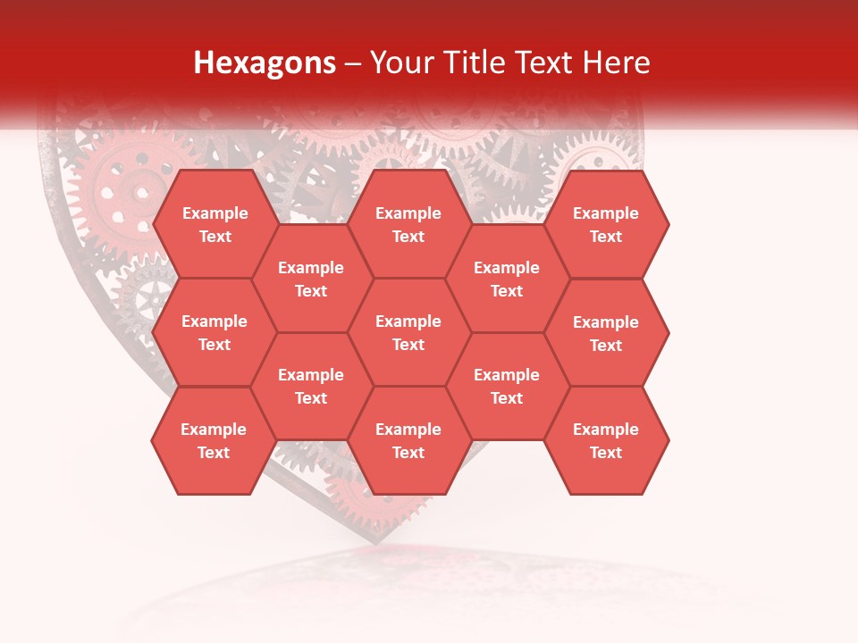 A Heart Made Out Of Gears On A White Background PowerPoint Template