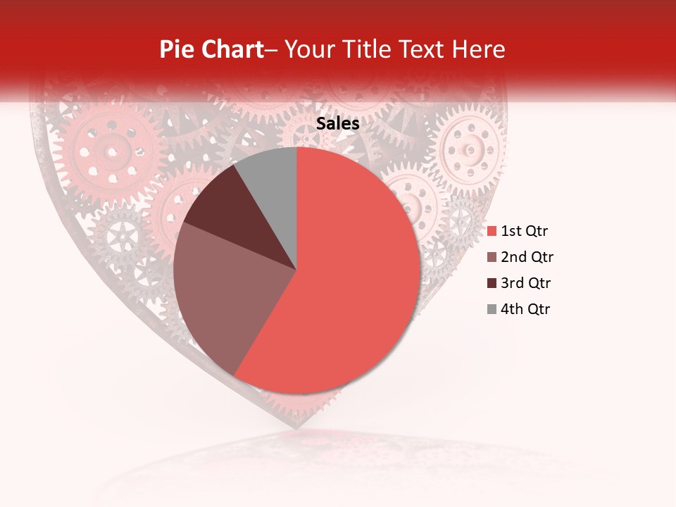 A Heart Made Out Of Gears On A White Background PowerPoint Template