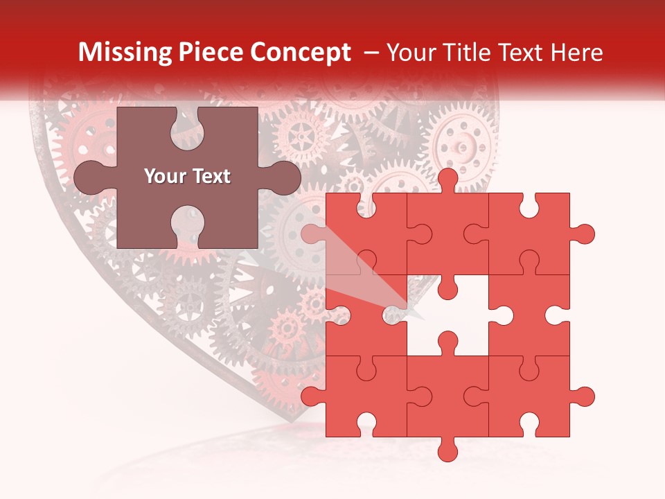 A Heart Made Out Of Gears On A White Background PowerPoint Template