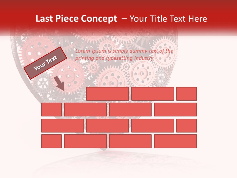 A Heart Made Out Of Gears On A White Background PowerPoint Template