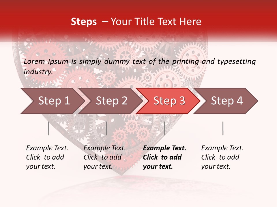 A Heart Made Out Of Gears On A White Background PowerPoint Template