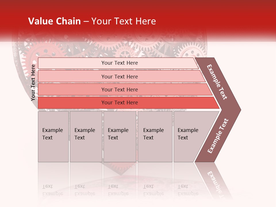 A Heart Made Out Of Gears On A White Background PowerPoint Template