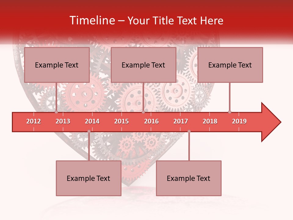 A Heart Made Out Of Gears On A White Background PowerPoint Template