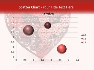 A Heart Made Out Of Gears On A White Background PowerPoint Template