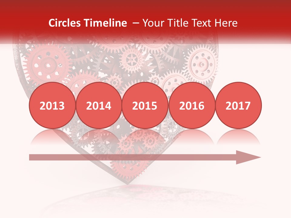 A Heart Made Out Of Gears On A White Background PowerPoint Template
