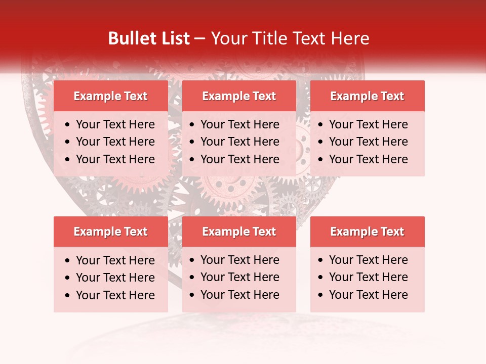 A Heart Made Out Of Gears On A White Background PowerPoint Template