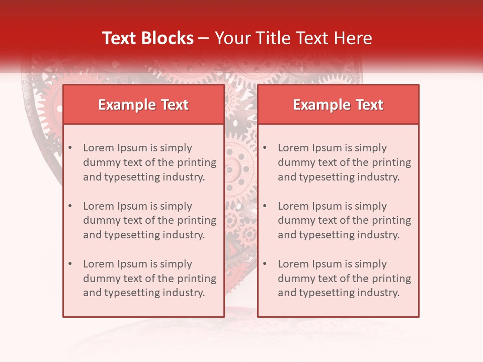 A Heart Made Out Of Gears On A White Background PowerPoint Template