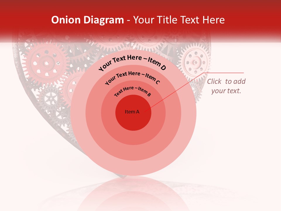 A Heart Made Out Of Gears On A White Background PowerPoint Template