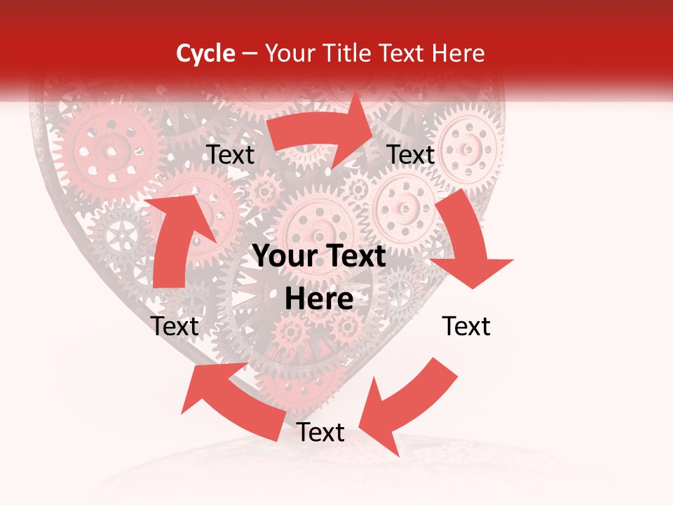 A Heart Made Out Of Gears On A White Background PowerPoint Template