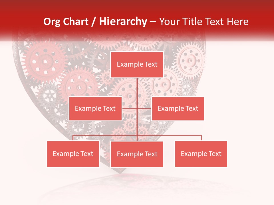 A Heart Made Out Of Gears On A White Background PowerPoint Template