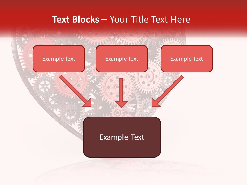 A Heart Made Out Of Gears On A White Background PowerPoint Template