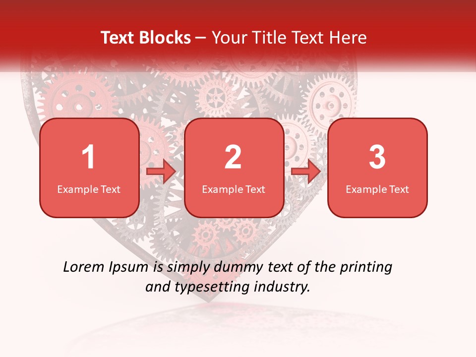 A Heart Made Out Of Gears On A White Background PowerPoint Template
