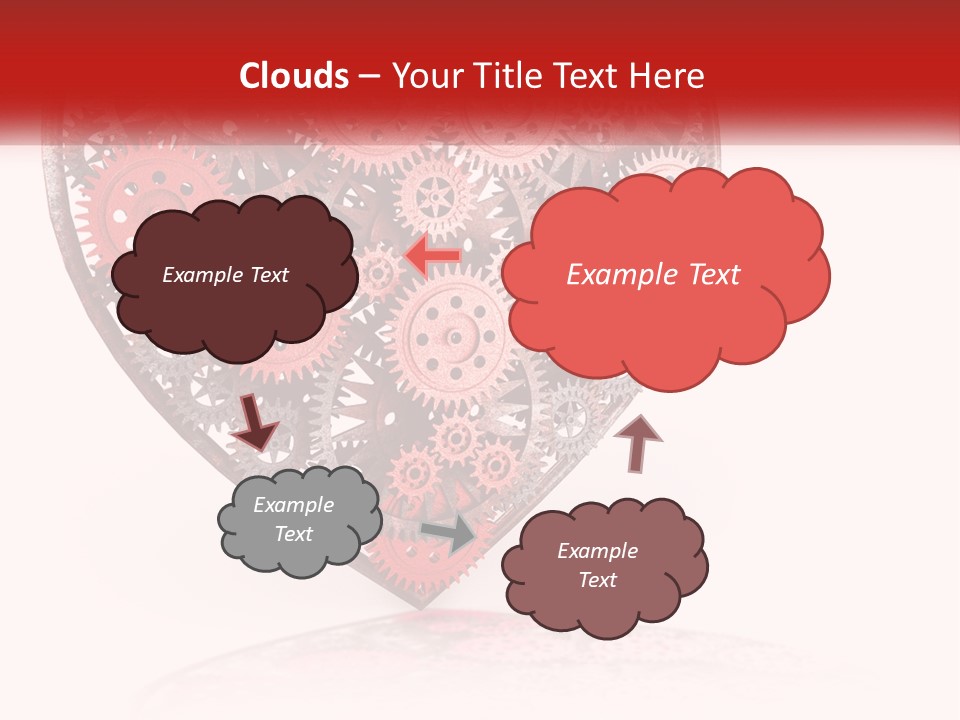 A Heart Made Out Of Gears On A White Background PowerPoint Template