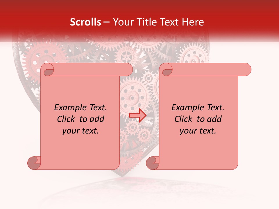 A Heart Made Out Of Gears On A White Background PowerPoint Template