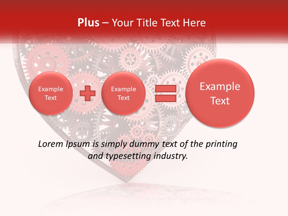 A Heart Made Out Of Gears On A White Background PowerPoint Template