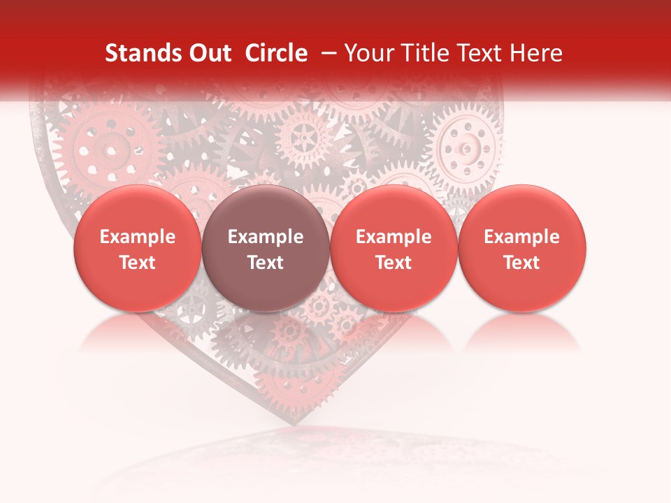 A Heart Made Out Of Gears On A White Background PowerPoint Template