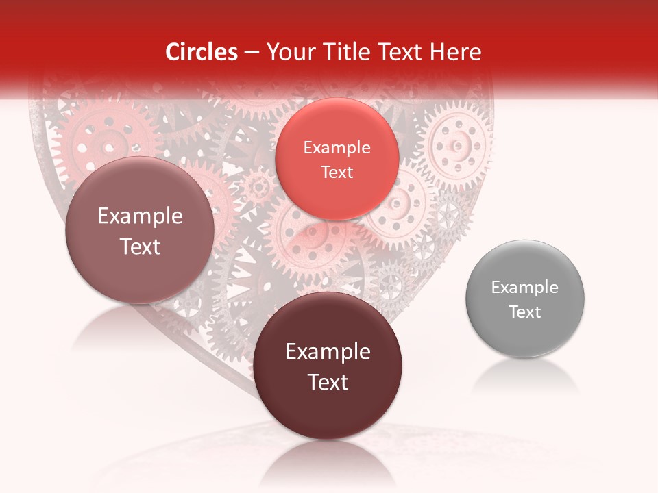 A Heart Made Out Of Gears On A White Background PowerPoint Template