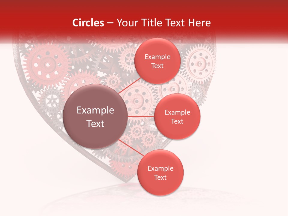 A Heart Made Out Of Gears On A White Background PowerPoint Template