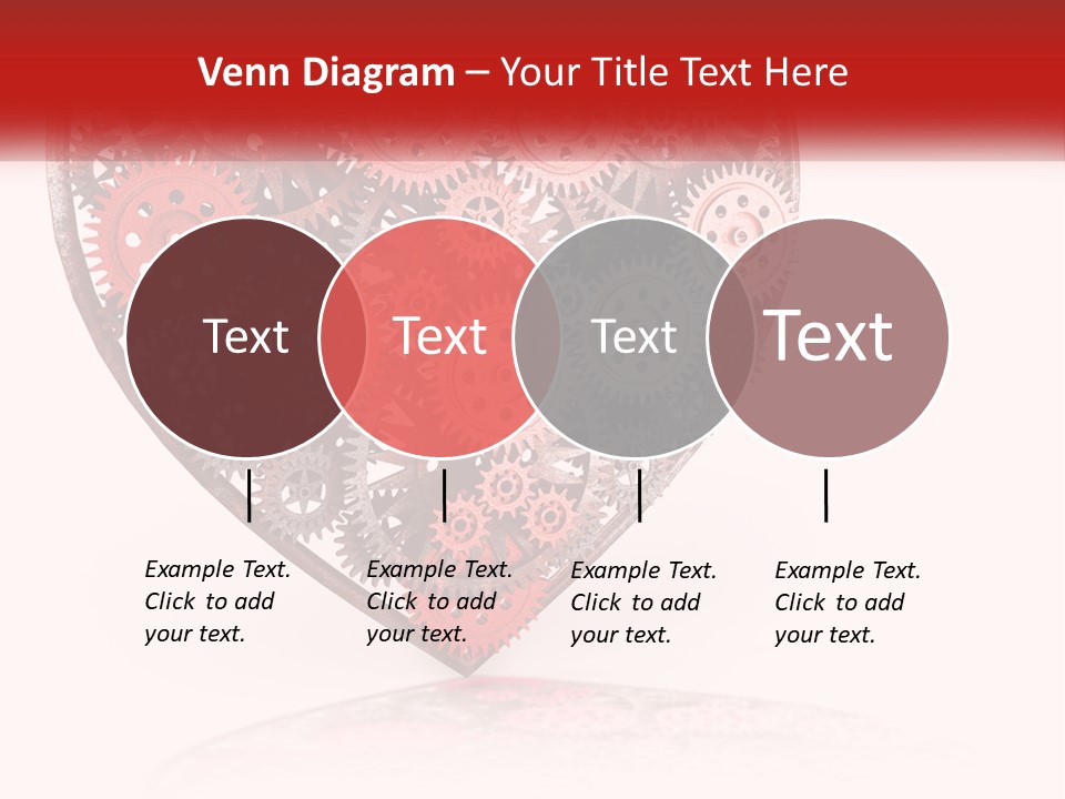 A Heart Made Out Of Gears On A White Background PowerPoint Template