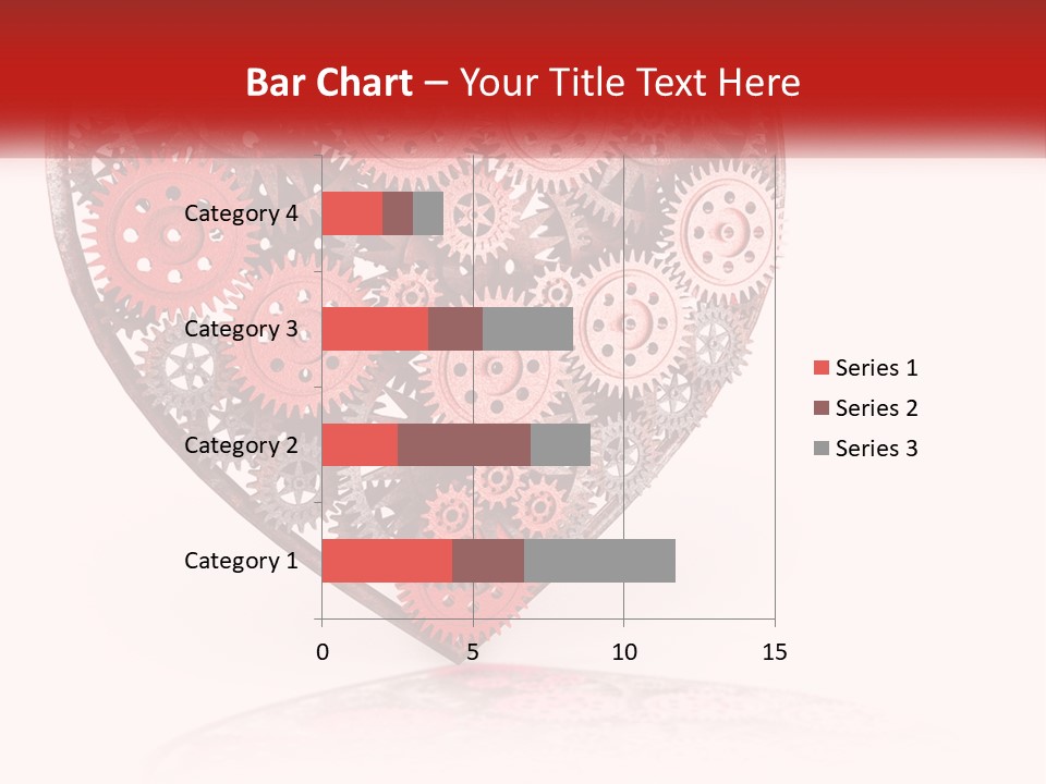 A Heart Made Out Of Gears On A White Background PowerPoint Template