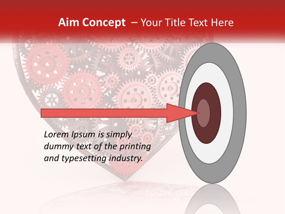 A Heart Made Out Of Gears On A White Background PowerPoint Template