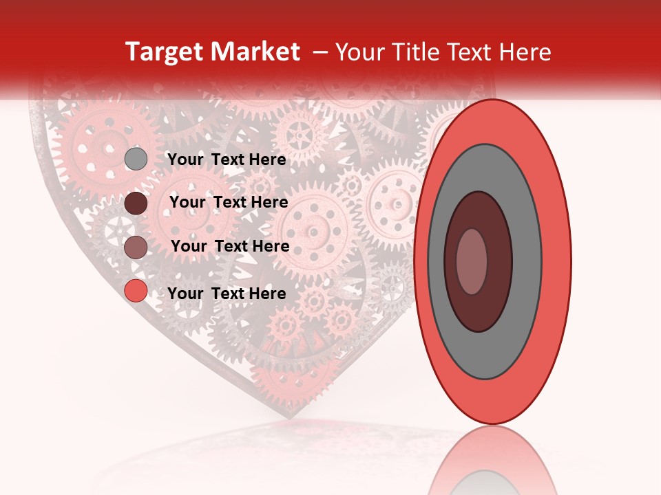 A Heart Made Out Of Gears On A White Background PowerPoint Template