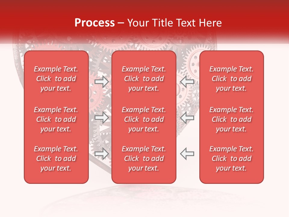 A Heart Made Out Of Gears On A White Background PowerPoint Template