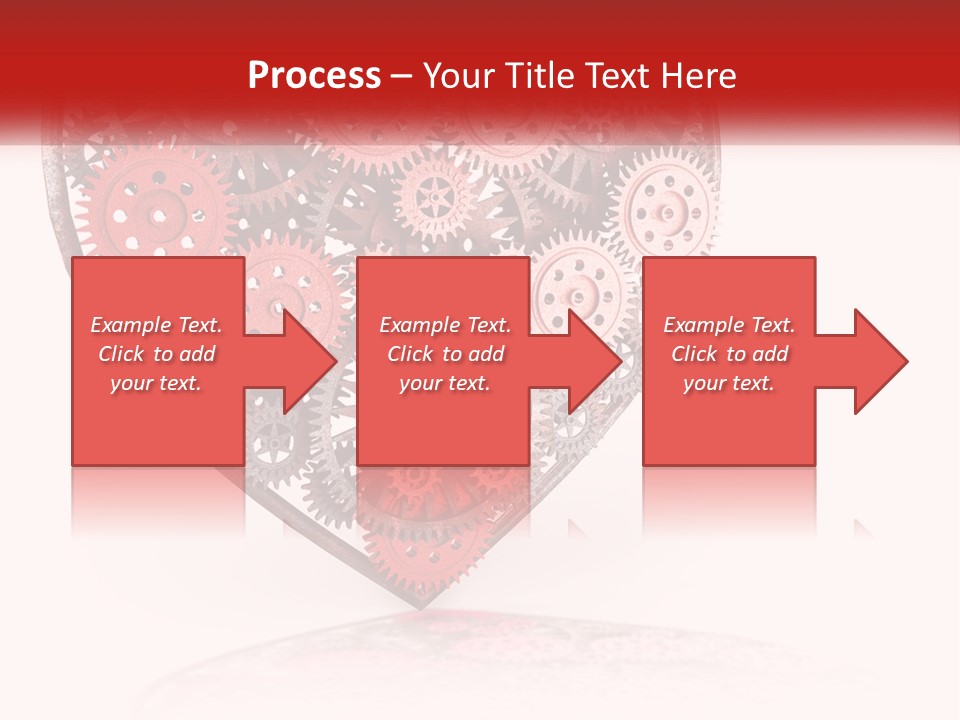A Heart Made Out Of Gears On A White Background PowerPoint Template