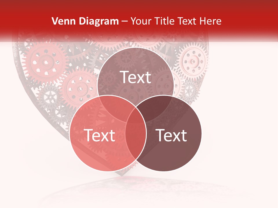 A Heart Made Out Of Gears On A White Background PowerPoint Template