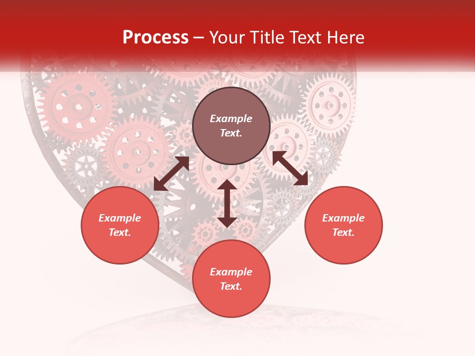 A Heart Made Out Of Gears On A White Background PowerPoint Template