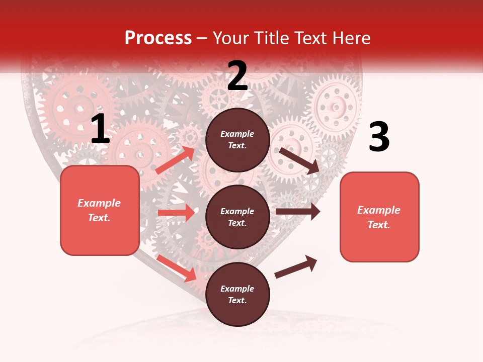 A Heart Made Out Of Gears On A White Background PowerPoint Template