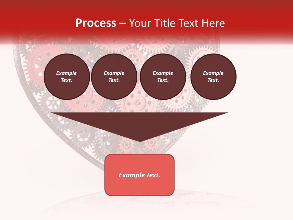 A Heart Made Out Of Gears On A White Background PowerPoint Template