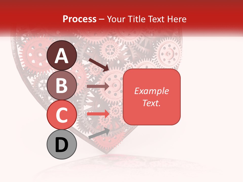 A Heart Made Out Of Gears On A White Background PowerPoint Template