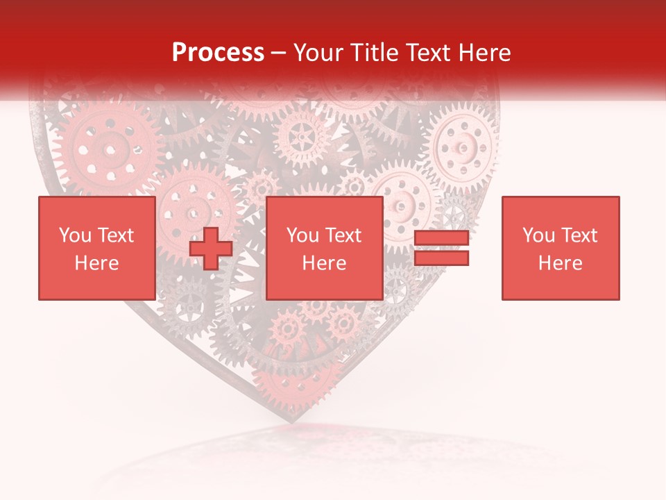 A Heart Made Out Of Gears On A White Background PowerPoint Template